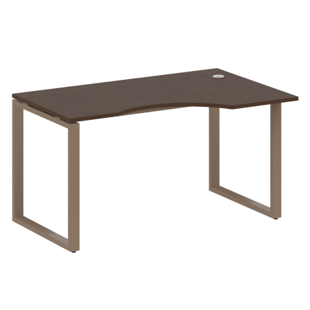 Стол криволинейный правый Metal System Style БО.СА-2 Пр 1400x900x750 (Венге Цаво/Мокко металл)