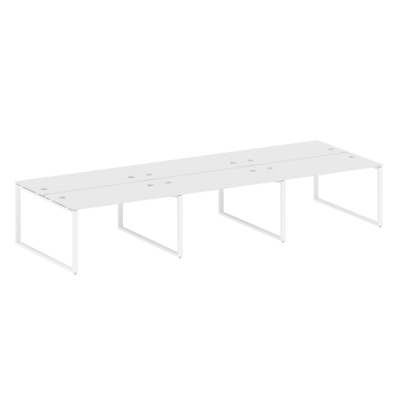 Рабочая станция Metal System Style БО.СМ-6.3 4200x1475x750 (Белый/Белый металл)