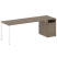 Рабочая станция с опорной тумбой Metal System Style БП.РС-СТП-1.5 2212x720x750 (Дуб Наварра/Серый металл)