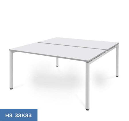 TOUR LIGHT  Бенч-система 2 рабочих места 120143 (Белый/Белый металл)