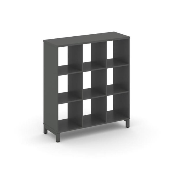 Каркас стеллажа 3 яруса SN.KS-330 (1121х400х1248) (Антрацит/Металл Антрацит)