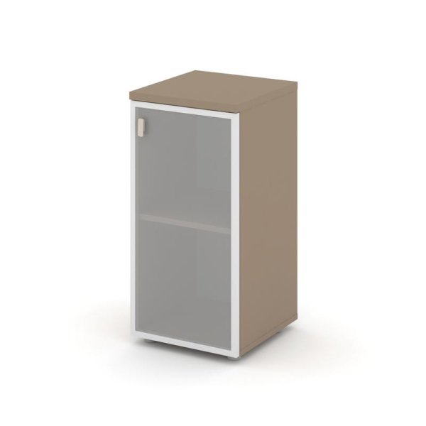 Шкаф низкий узкий правый ES.SU-3.2R (R) (400х420х823) (Латте/Сатин матовый)