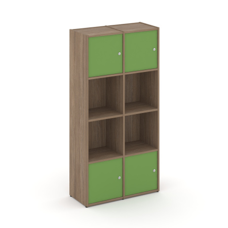 Стеллаж Locker Plus LK.K-005 798x350x1593 (Дуб Аризона | Зеленый)