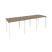 Рабочая станция на П-образном м/к Onix O.MP-RS-3.0.7 2340x720x750 (Тиквуд Темный/Белый Металл)