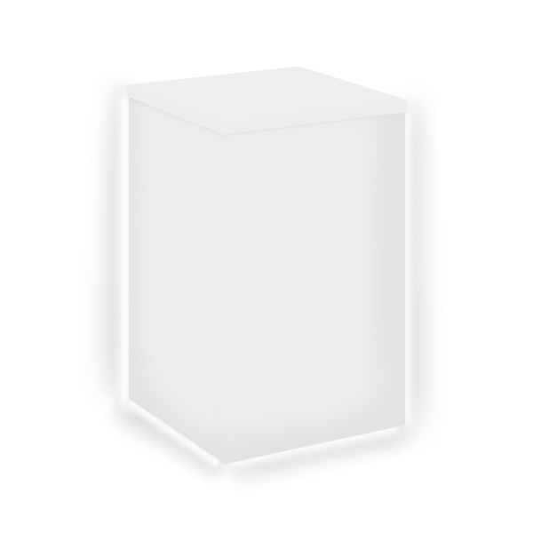 Накладка высокая угловая внешняя  с подсветкой правая для О.R-F.MU.VNER Onix О.R-NU.V.VNE.SR 432x432 (Белый Бриллиант)