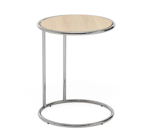 CAPELLA кофейный стол (СВЕТЛЫЙ/ХРОМ)