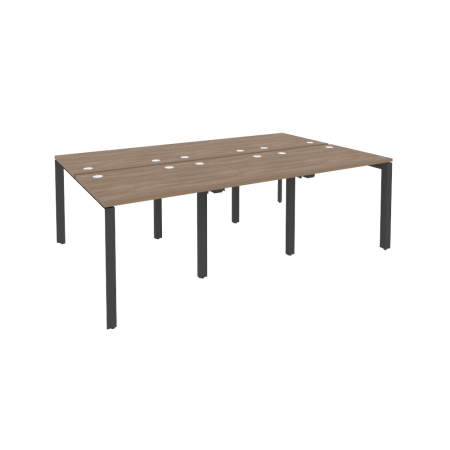 Рабочая станция на П-образном м/к Onix O.MP-D.RS-6.0.7 2340x1475x750 (Дуб Аризона/Черный металл)