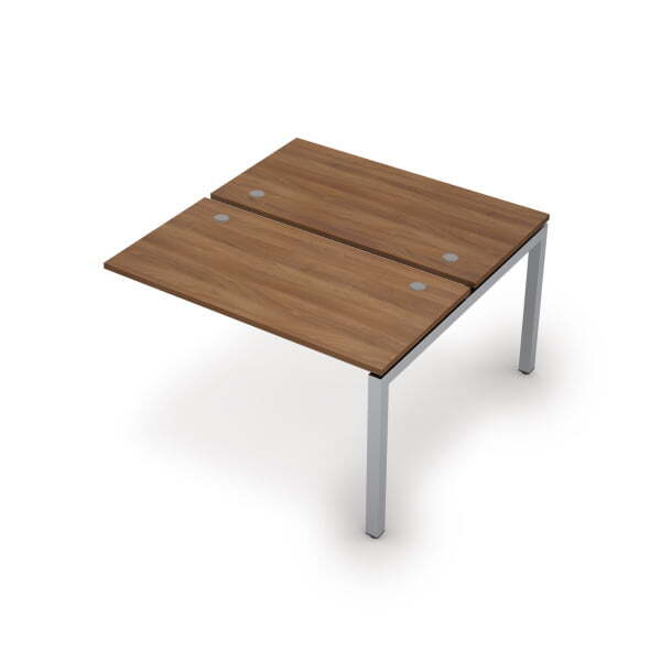 6МБК.5268 Бенч-система на 2 рабочих места, конечный модуль (1200x1235x750) (Шамони темный/Алюминий матовый)