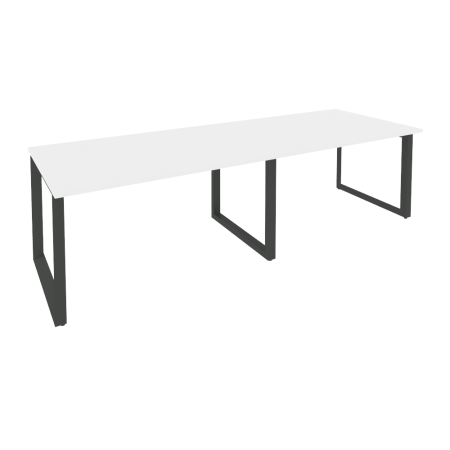 Стол переговорный Onix O.MO-PRG-2.3 2760x980x750 (Белый Бриллиант/Черный металл)