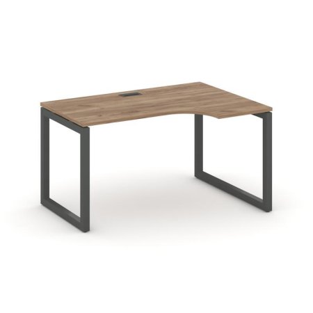 Стол рабочий эргономичный SN-5O.SPA-012(R) (1580х700/980х750) (Дуб Табак/Металл Антрацит)