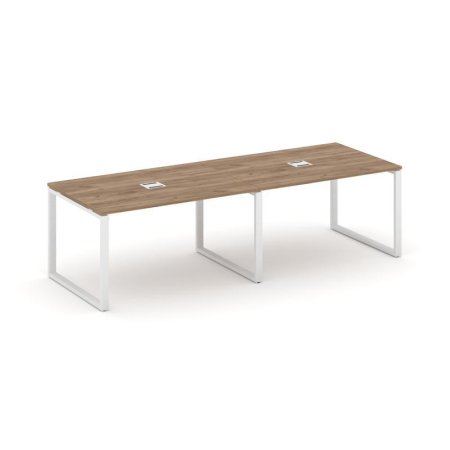 Стол переговорный SN-6O.SPRG-014 (3160х980х750) (Дуб Табак/Металл Белый)