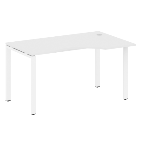 Стол криволинейный правый Metal System Style БП.СА-2 Пр 1400x900x750 (Белый/Белый металл)