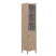 Шкаф узкий, глухая дверь без замка, правая+стекло в AL раме Born B-431.4 R 475x450x2054 (Дуб Девон)