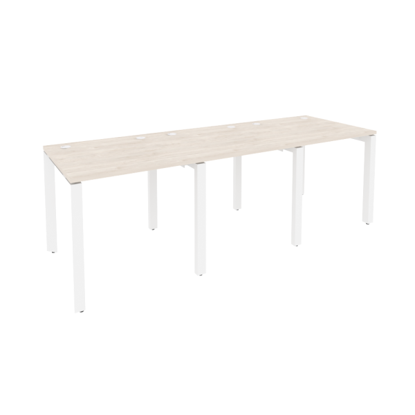 Рабочая станция на П-образном м/к Onix O.MP-RS-3.0.8 2340x800x750 (Денвер Светлый/Белый Металл)