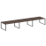 Переговорный стол 3 столешницы Metal System Style БО.ПРГ-3.5 5400x1235x750 (Дуб Наварра/Серый металл)