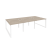 Рабочая станция на О-образном м/к Onix O.MO-D.RS-6.1.7 2940x1475x750 (Тиквуд Темный/Белый Металл)