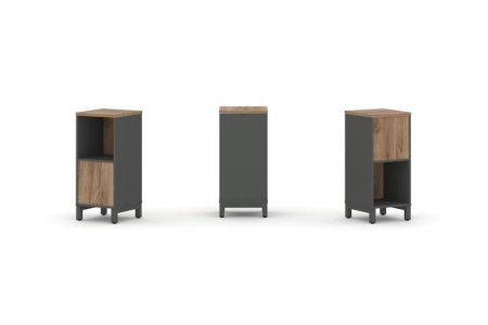 Набор стеллажа 2-х сторонний, 2 яруса SN.NSD-211 (387х400х881) (Антрацит/Дуб Табак/Металл Антрацит)