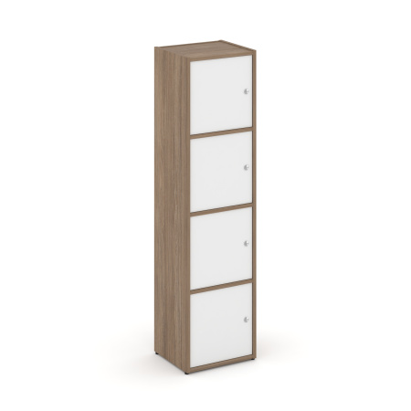 Стеллаж Locker Plus LK.K-004 408x350x1593 (Дуб Аризона | Белый)