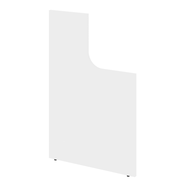 Стойка боковина завершающая высокая с вырезом правая Onix О.R-SVVR 766x25x1187 (Белый Бриллиант)