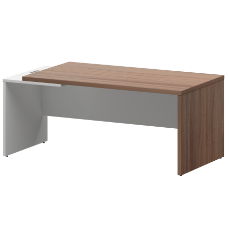 Стол руководителя левый Кортез KZ-18L 1800x900x750 (Темный шимо/Белый)