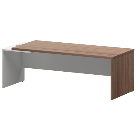 Стол руководителя левый Кортез KZ-22L 2200x900x750 (Темный шимо/Белый)