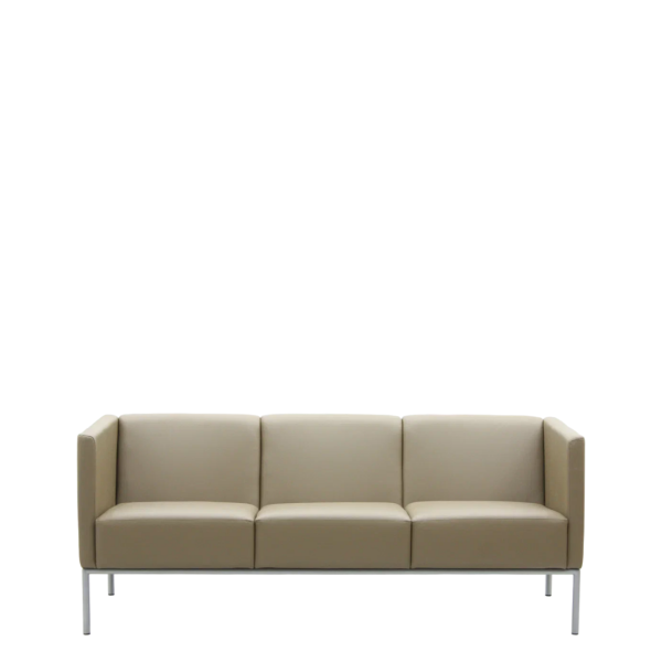 Диван офисный Авеню (М-14) 3-х местный с подлокотниками (Бежевый)