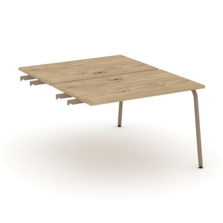Двойной стол приставка к опорным тумбам ES.D.SPR-2-LK (1180х1500х750) (Тиквуд Светлый/Металл Латте)