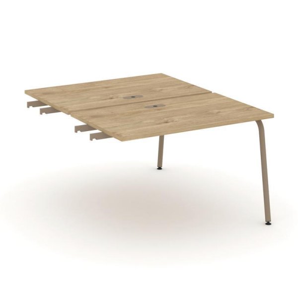 Двойной стол приставка к опорным тумбам ES.D.SPR-2-LK (1180х1500х750) (Тиквуд Светлый/Металл Латте)