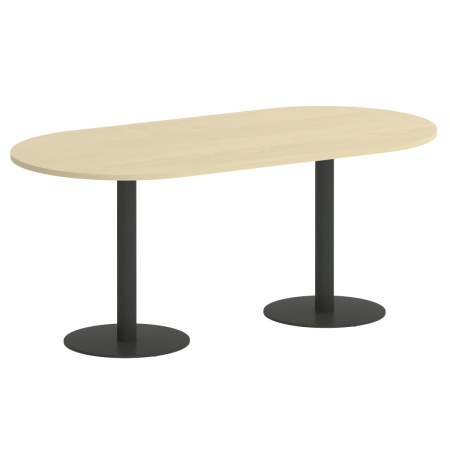 Стол овальный VR.SP-5-180.1 1800x900x750 (Клен/Антрацит Металл)