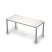 6М.004 Стол рабочий (1600x700x750) (Шамони светлый/Алюминий матовый)