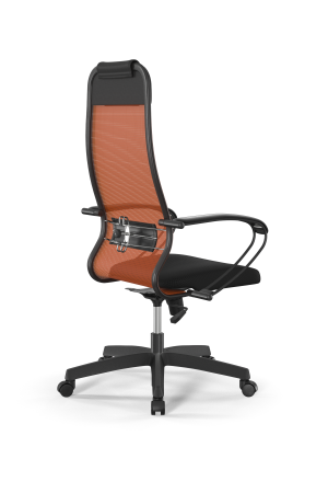 Кресло для руководителя Метта Sit 10 B1-111K - X2+UMF(X1) /Ub00/Wh00/K1bL(M09.B02.G15.W01) (Черный | Оранжевый)