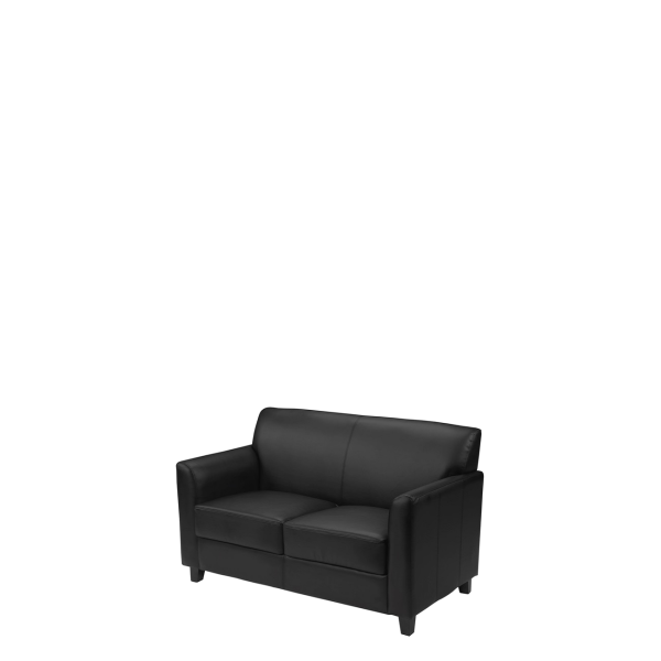 Диван офисный Дипломат (М-51) 2-х местный (Черный)