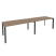 Рабочая станция на П-образном м/к Onix O.MP-RS-2.4.8 3160x800x750 (Тиквуд Темный/Белый Металл)