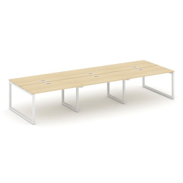 Рабочая станция 2-х сторонняя SN-5O.DRS-084 (4740х1632х750) (Акация Лорка/Металл Белый)