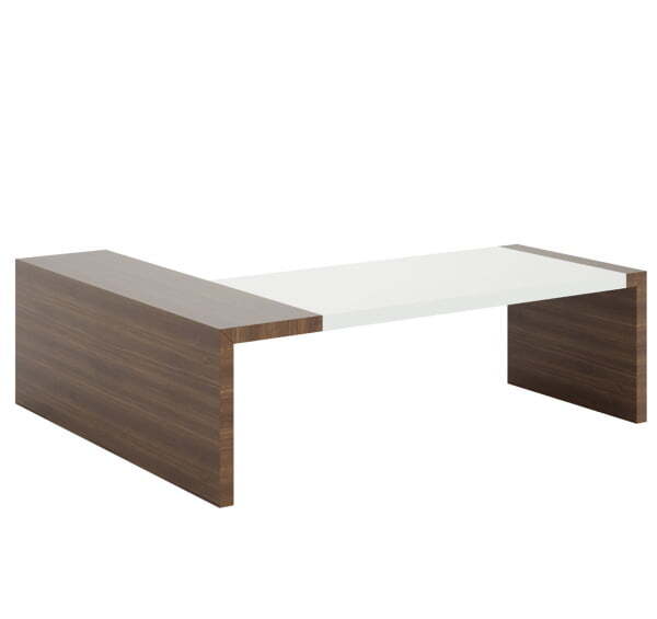 KYO Стол для руководителя без панели (Орех/Белый)