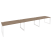 Рабочая станция на О-образном м/к Onix O.MO-RS-3.4.8 4740x800x750 (Тиквуд Темный/Белый Металл)