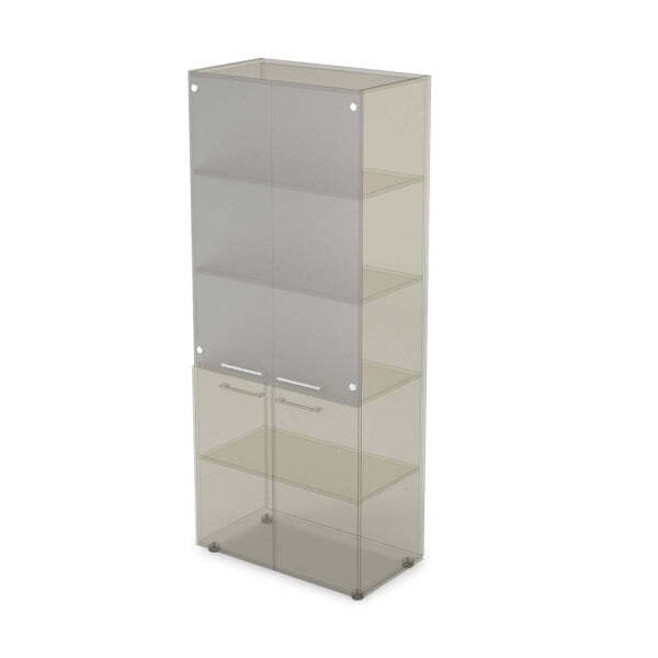 10ФКс.002 Комплект фасадов стеклянных (396x16x1148)x2 (Матовое белое)