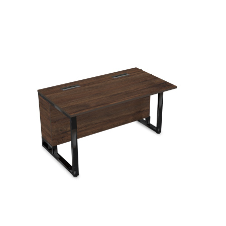 16СПН.192 Стол прямой бенч, начальный модуль  (1200x900x750) (Брауни | Черный Глянец)