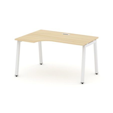Стол рабочий эргономичный SN-5A.SPA-001(L) (1380х600/980х750) (Акация Лорка/Металл Белый)