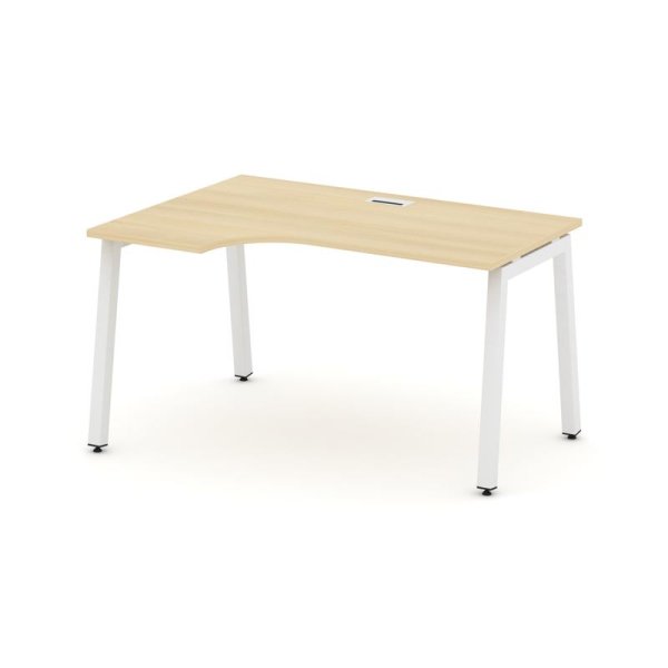 Стол рабочий эргономичный SN-5A.SPA-021(L) (1380х800/980х750) (Акация Лорка/Металл Белый)