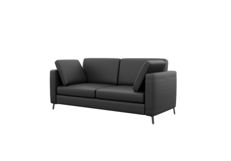 Диван двухместный BRS-2 (Nappa 999/Металл Черный)