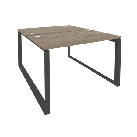 Рабочая станция на О-образном м/к Onix O.MO-D.RS-2.2.7 1180x1475x750 (Тиквуд Темный/Черный металл)