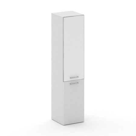 Шкаф узкий высокий Cross CRU.SU-101 (L) white (450x460x2000) (Белый Бриллиант UM-Лакобель Белый)