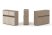 Тумба двойная + низкая надставка ES.NB.2N-4 (1500х410х1135) (Латте/Тиквуд Светлый)