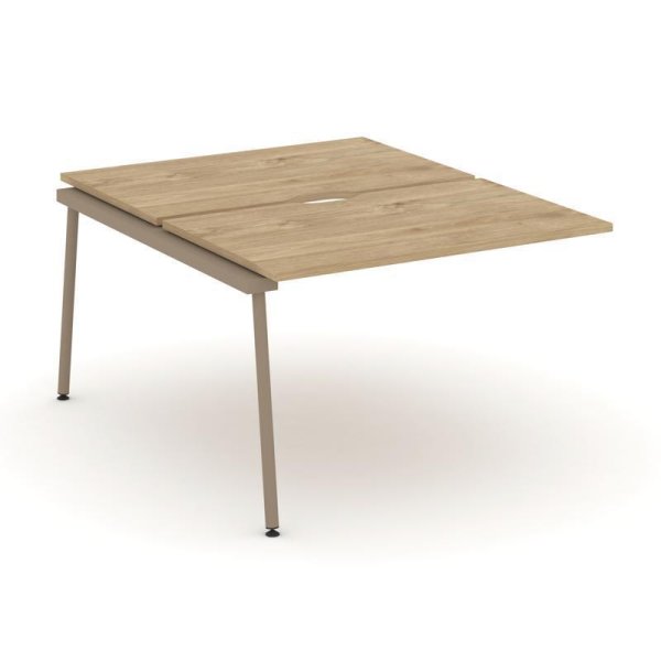 Двойной наборный элемент рабочей станциии ES.2.NRS-2-VK (1180х1500х750) (Тиквуд Светлый/Металл Латте)