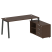 Рабочая станция с тумбой на А-образном м/к Metal System Style БА.РС-СТС-2.4 (R) 1700x1520x750 (Дуб наварра/Серый металл)
