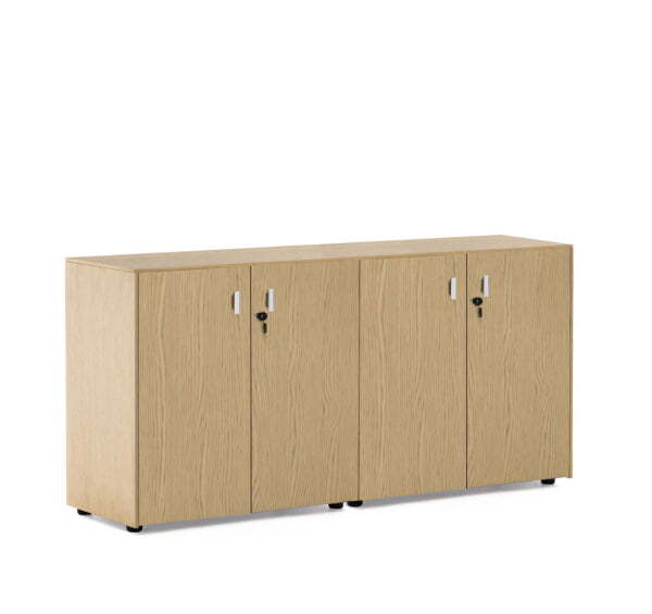 EXE Шкаф H82, 4 двери (Дуб Светлый/Хром)