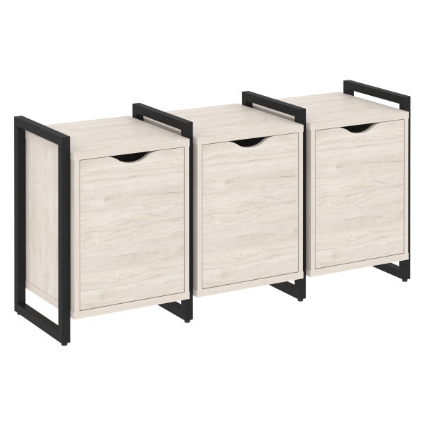 Тумба на регулируемых опорах наборная VR.L-TN-5.O 1440x460x719 (Денвер Светлый/Черный металл)