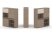 Тумба двойная + высокая надставка ES.NB.2V-29 (1500х410х1520) (Латте/Тиквуд Светлый)