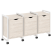 Тумба на колесных опорах наборная VR.L-TN-5.K 1440x460x767 (Тиквуд Темный/Белый металл)
